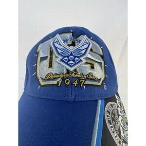 US Air Force Baseball Hat Men's One-Size Deluxe Blue Cap w/ Embroidered Logo